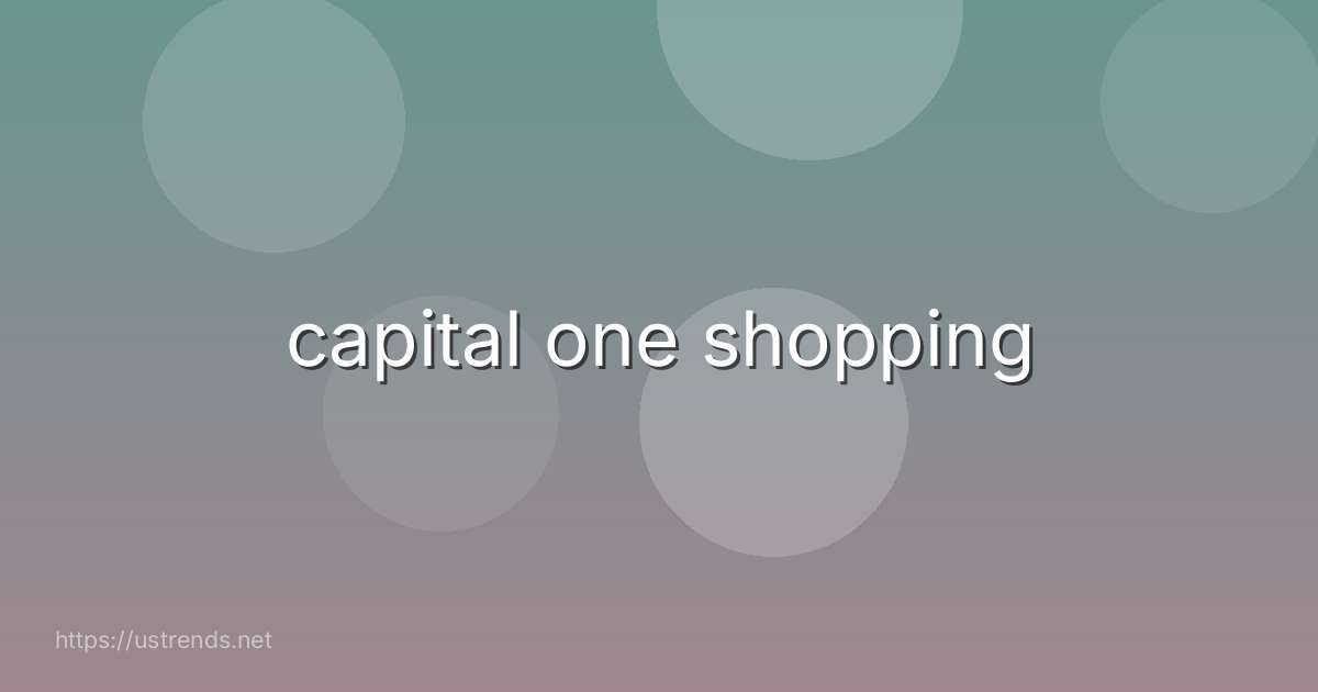 capital one shopping
