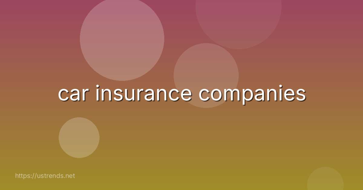car insurance companies