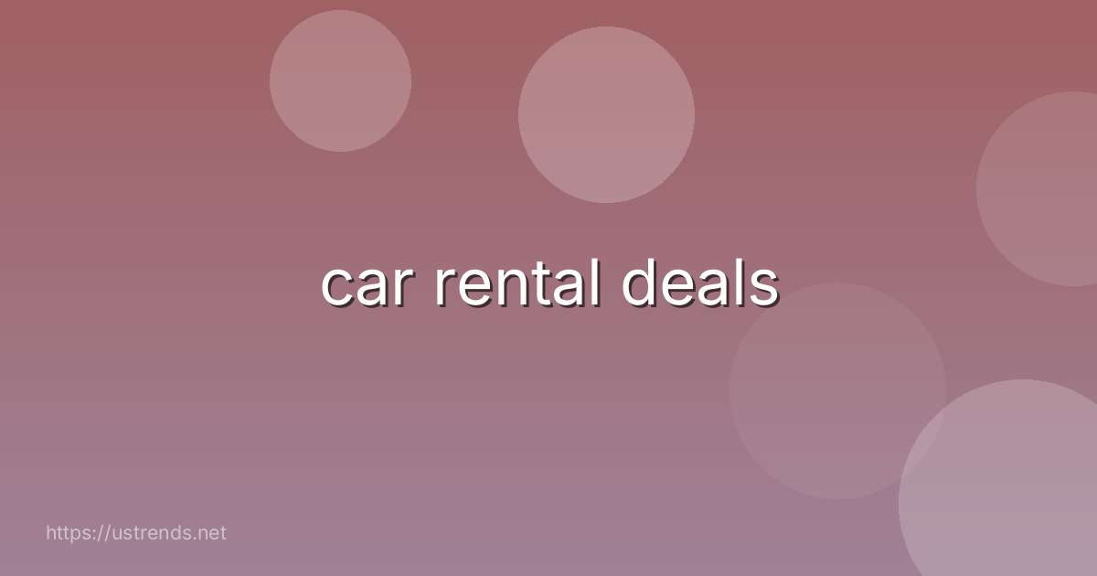 car rental deals