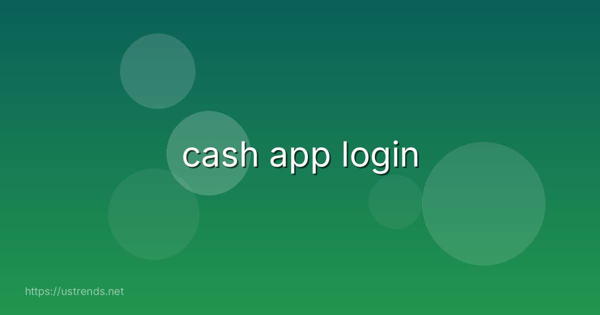 cash app login