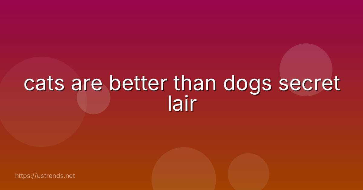 cats are better than dogs secret lair