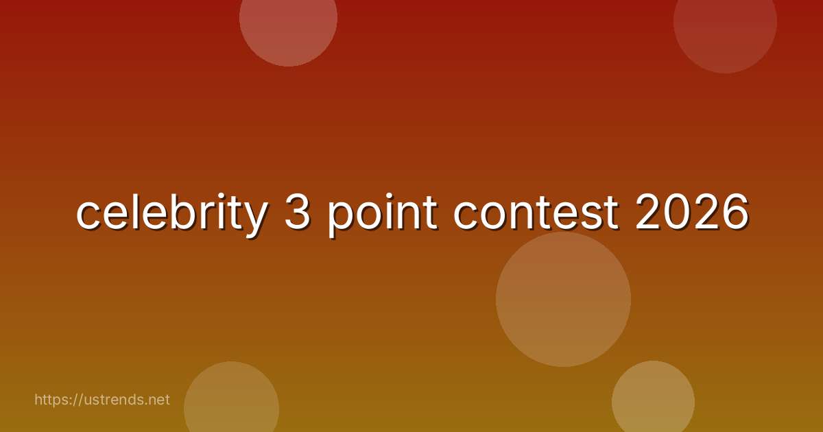 celebrity 3 point contest 2026