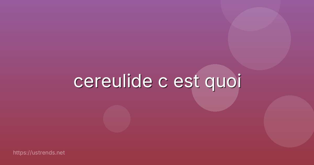 cereulide c est quoi