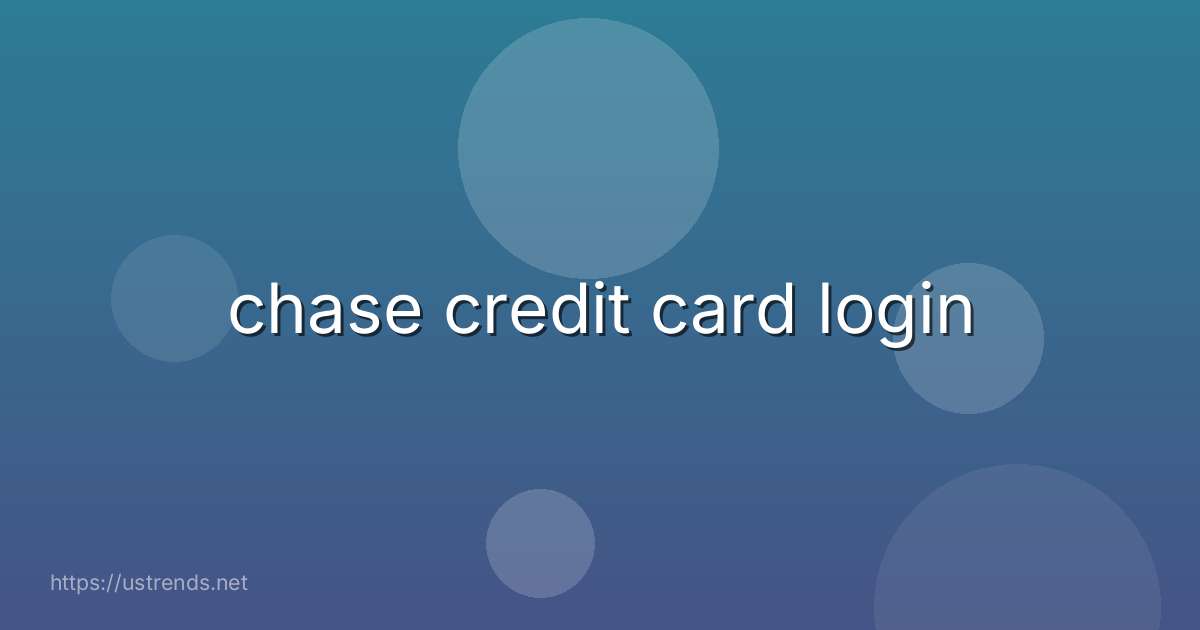chase credit card login