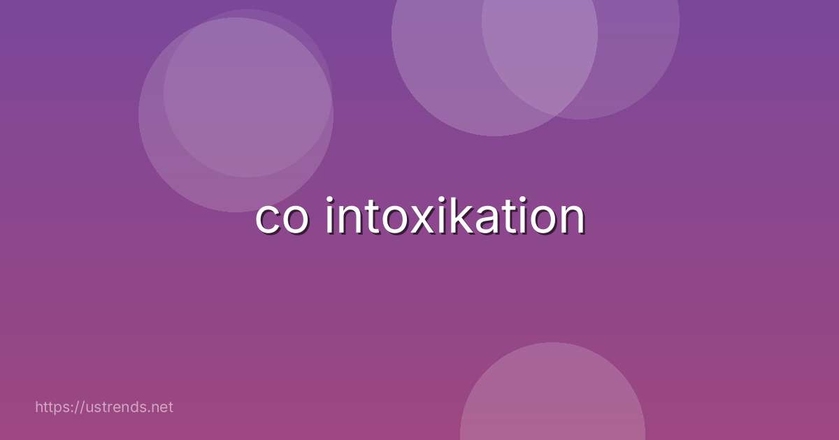 co intoxikation