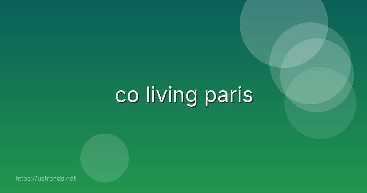 co living paris