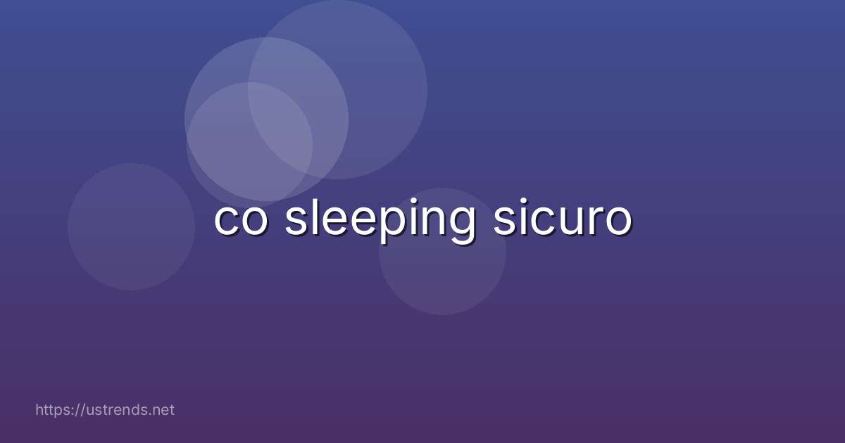 co sleeping sicuro