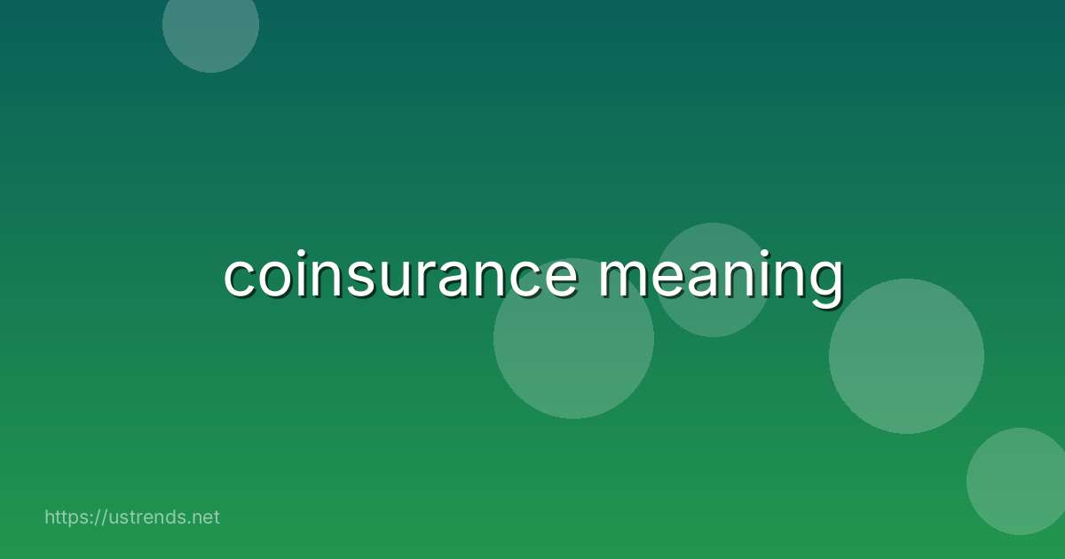 coinsurance meaning