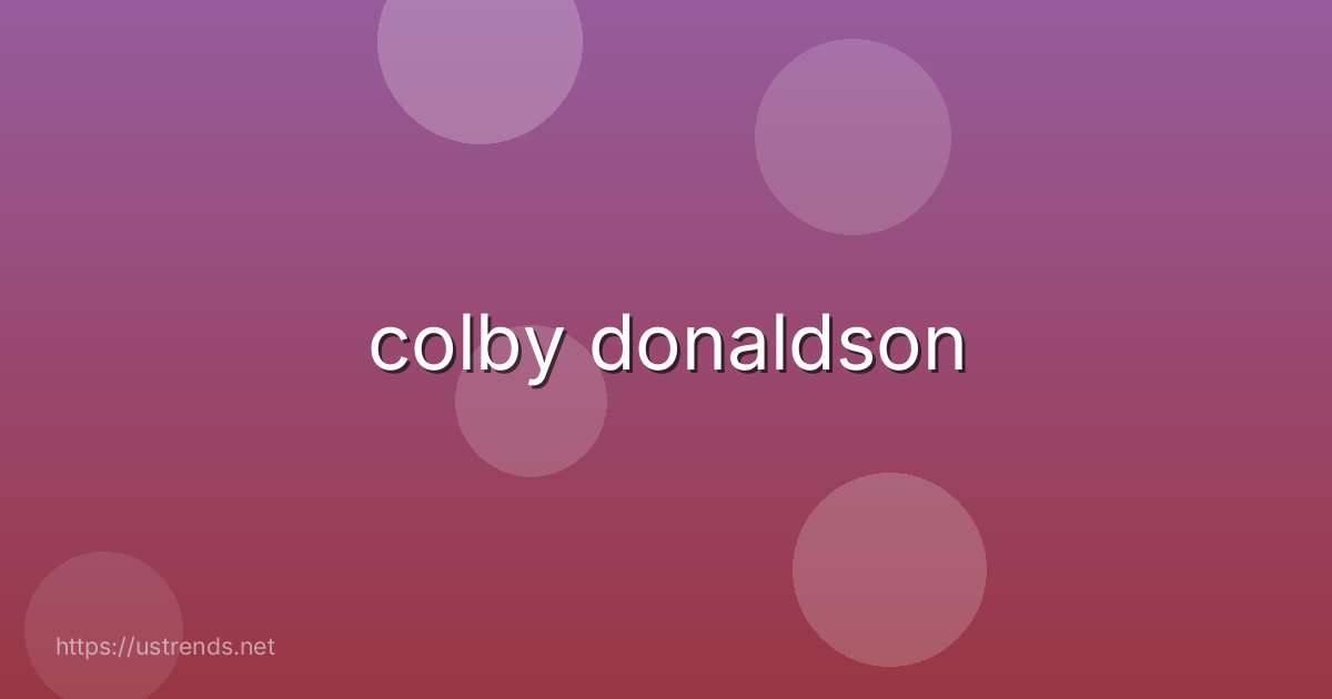 colby donaldson