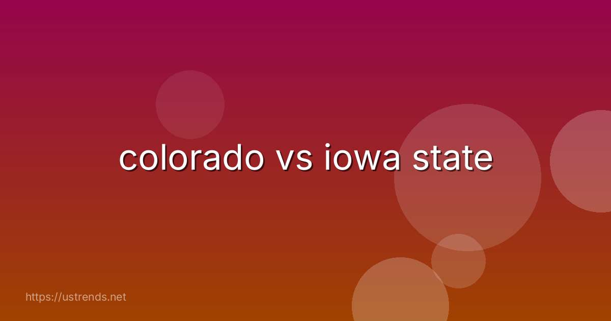 colorado vs iowa state