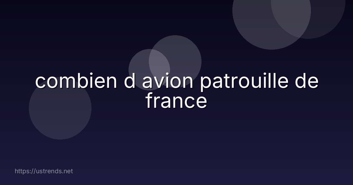 combien d avion patrouille de france