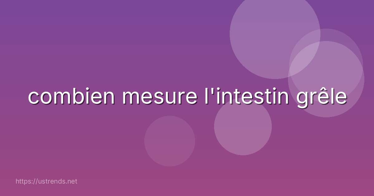 combien mesure l'intestin grêle