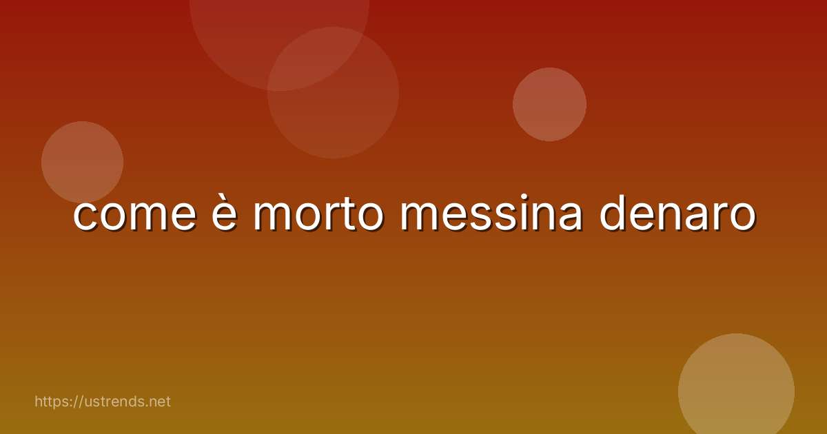 come è morto messina denaro