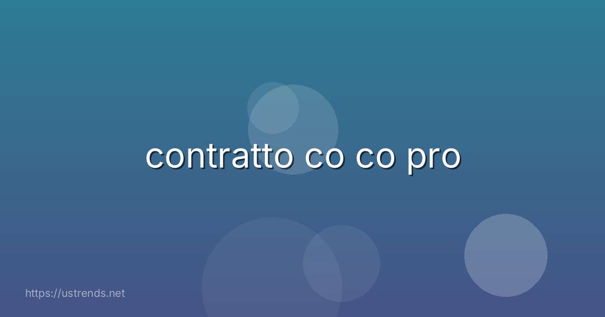contratto co co pro