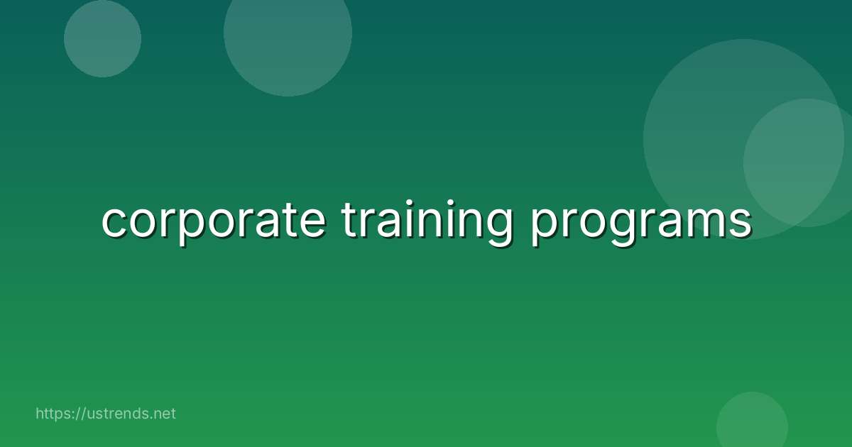 corporate training programs