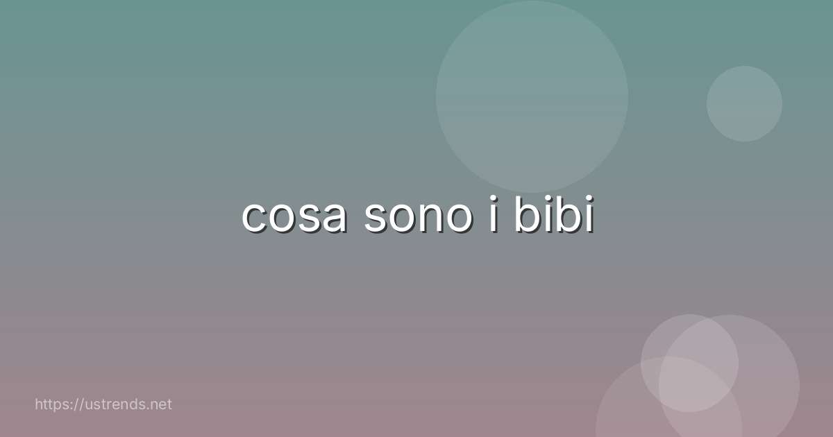 cosa sono i bibi