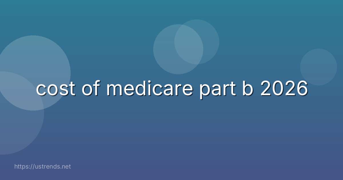 cost of medicare part b 2026