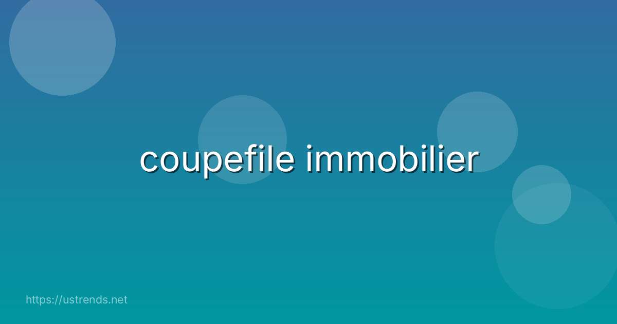 coupefile immobilier