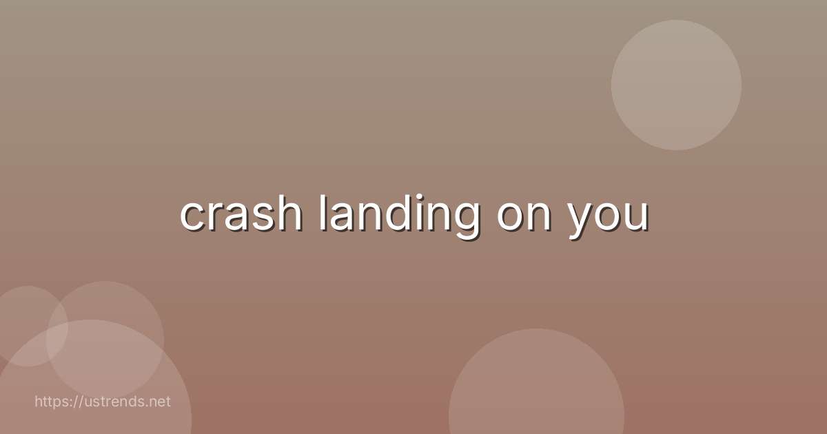 crash landing on you