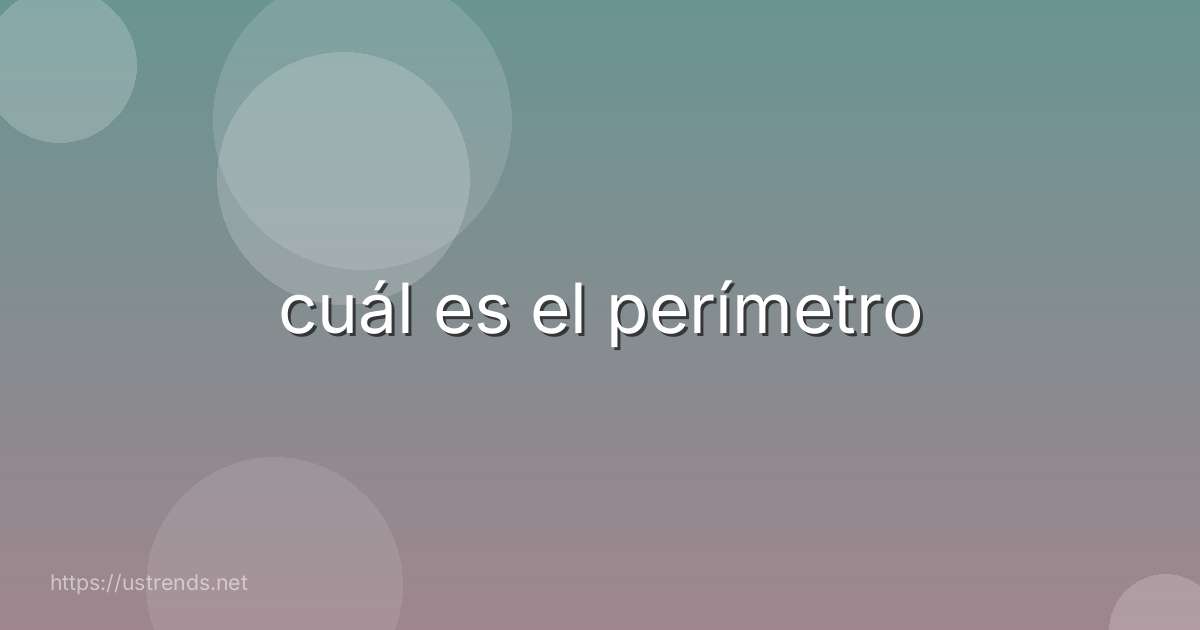 cuál es el perímetro