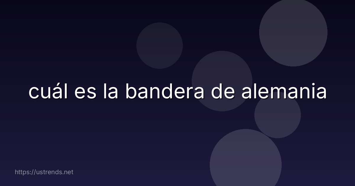 cuál es la bandera de alemania