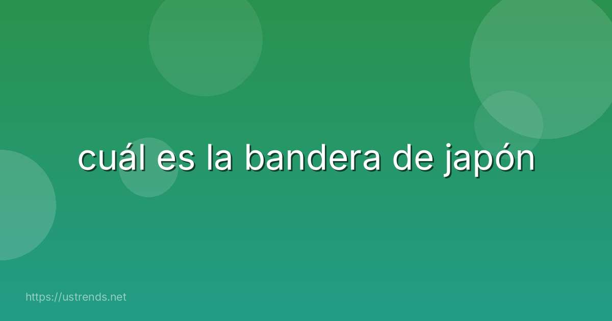 cuál es la bandera de japón