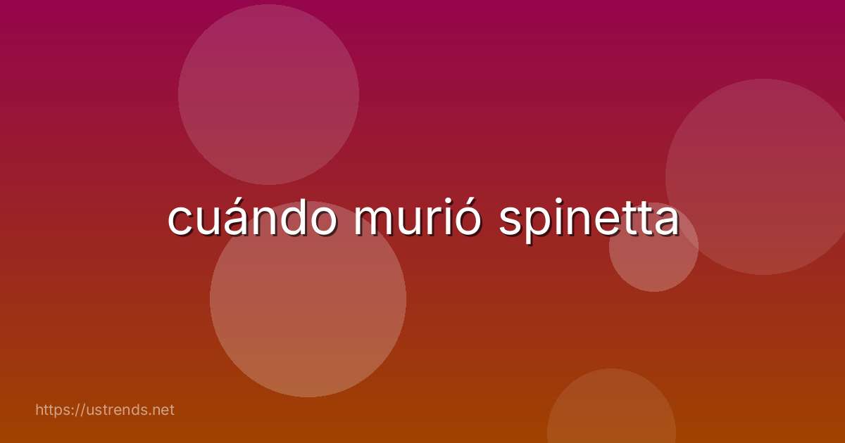cuándo murió spinetta