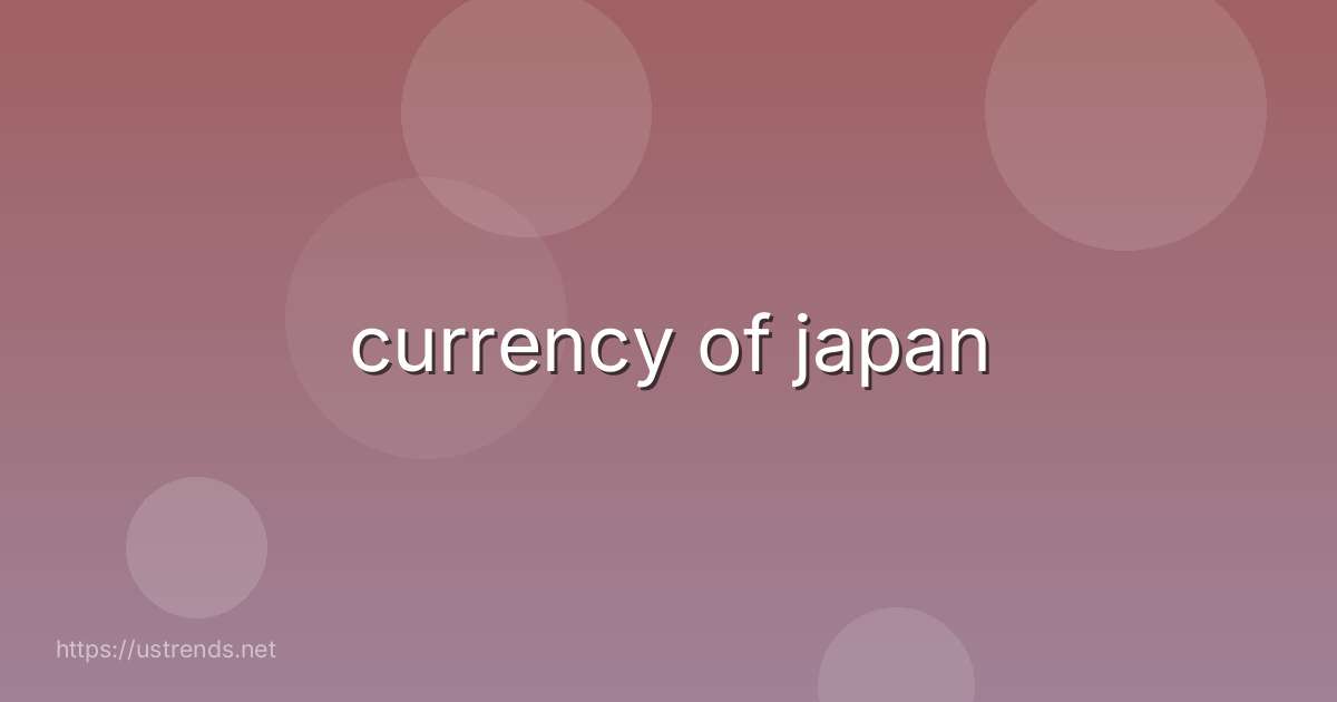 currency of japan