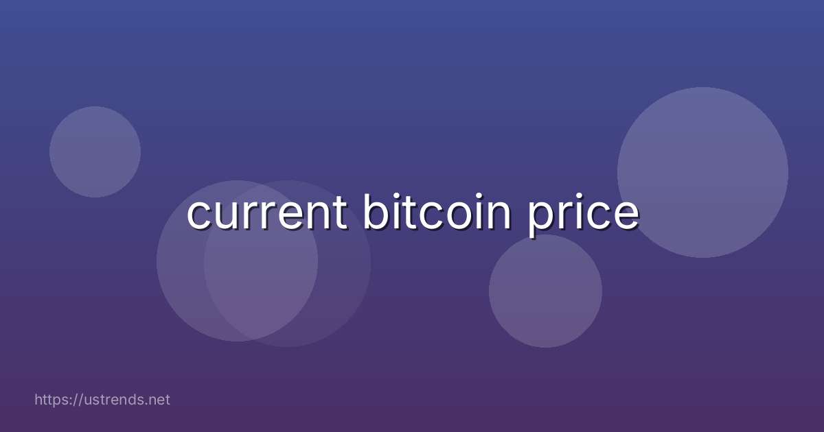 current bitcoin price