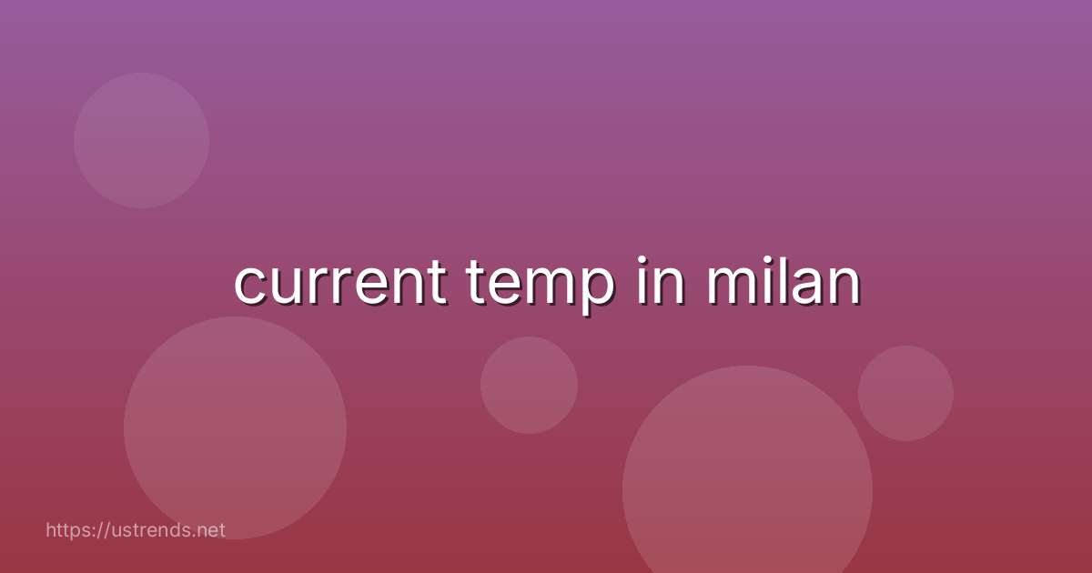 current temp in milan