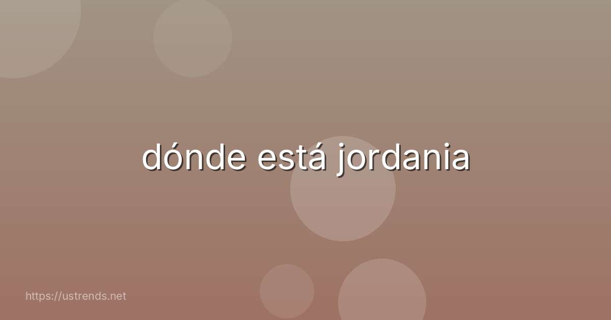 dónde está jordania