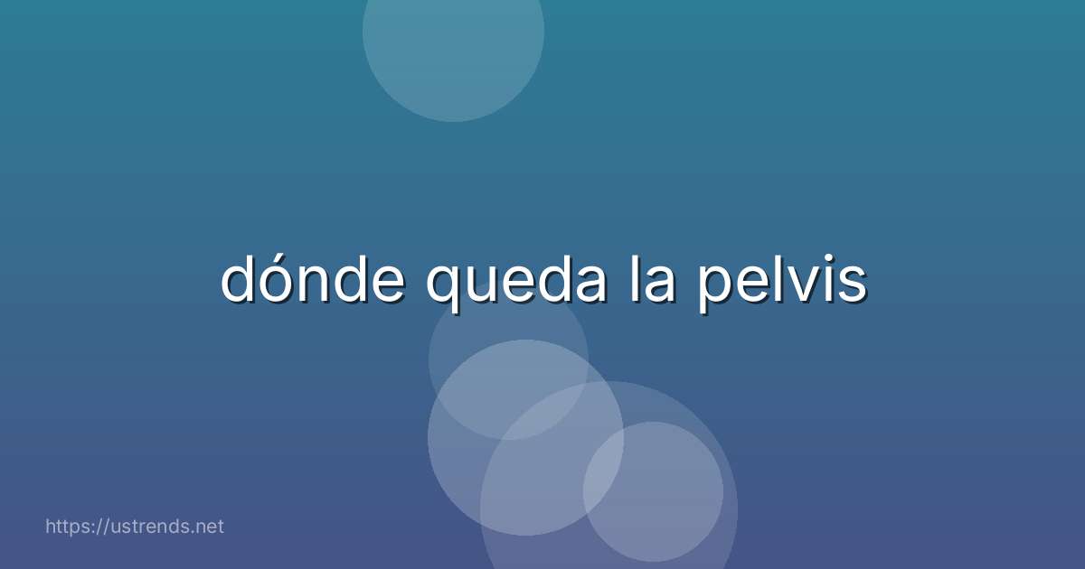 dónde queda la pelvis