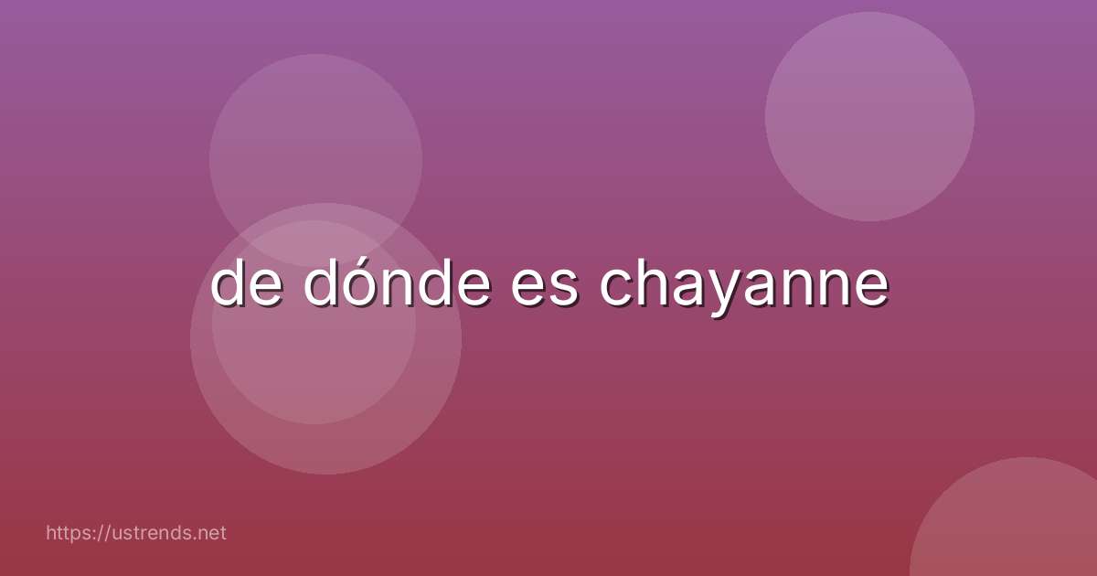 de dónde es chayanne