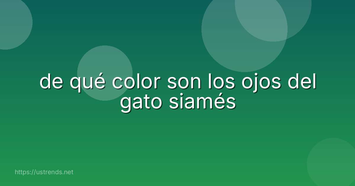 de qué color son los ojos del gato siamés