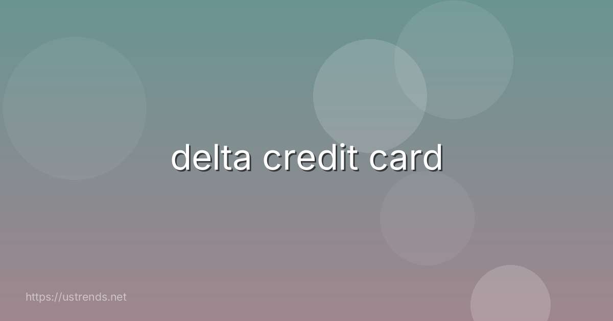 delta credit card