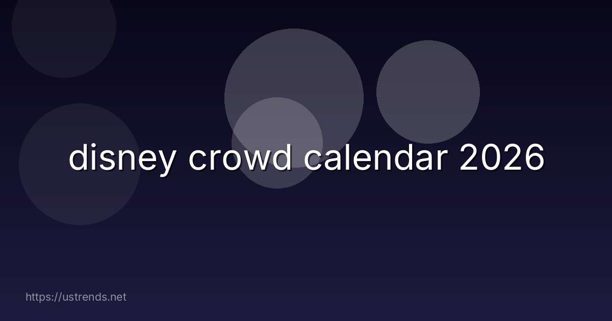 disney crowd calendar 2026