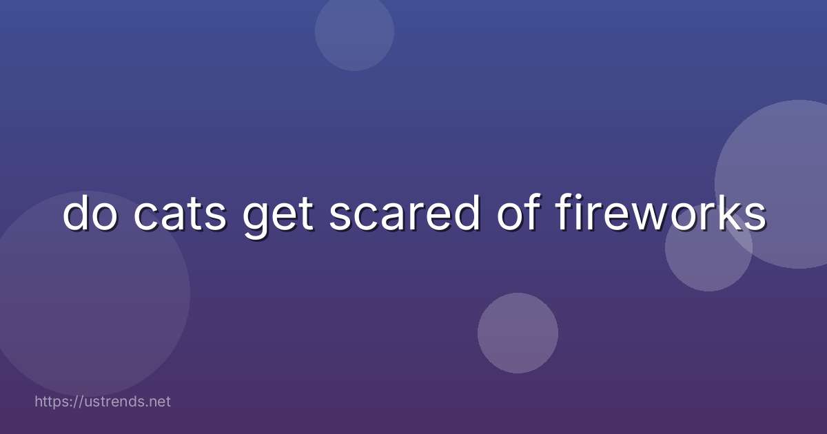 do cats get scared of fireworks