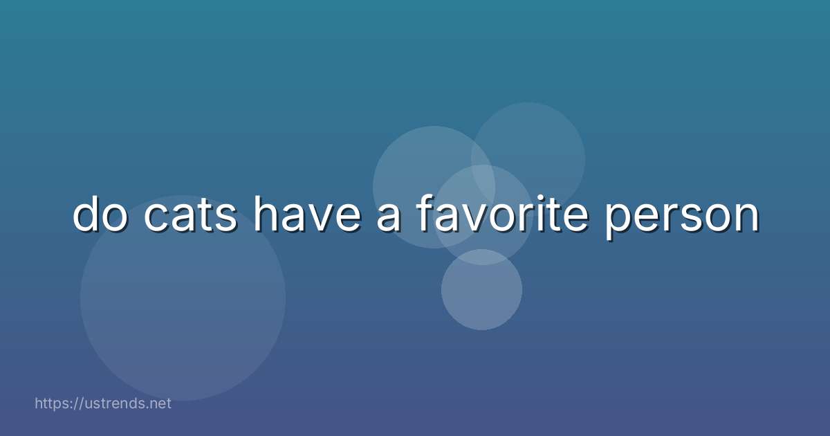 do cats have a favorite person