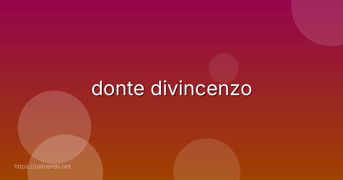 donte divincenzo