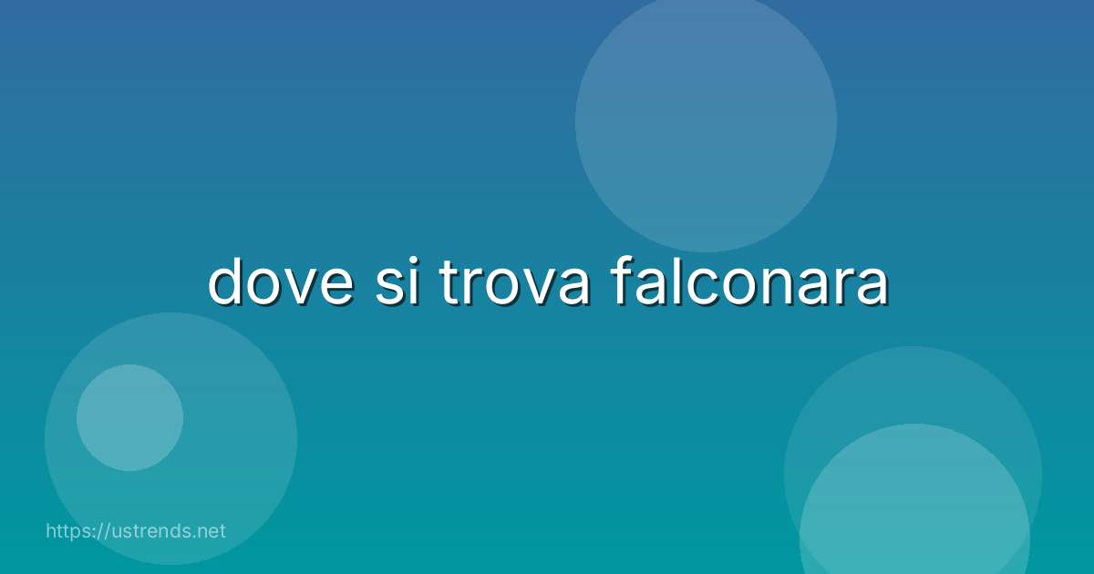 dove si trova falconara