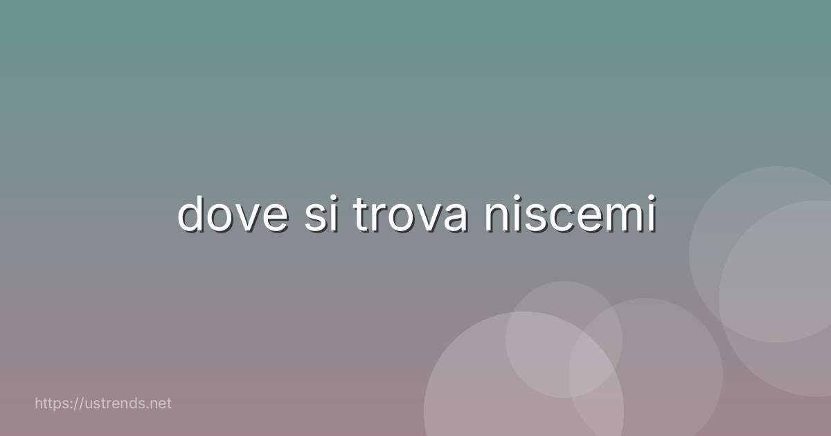 dove si trova niscemi