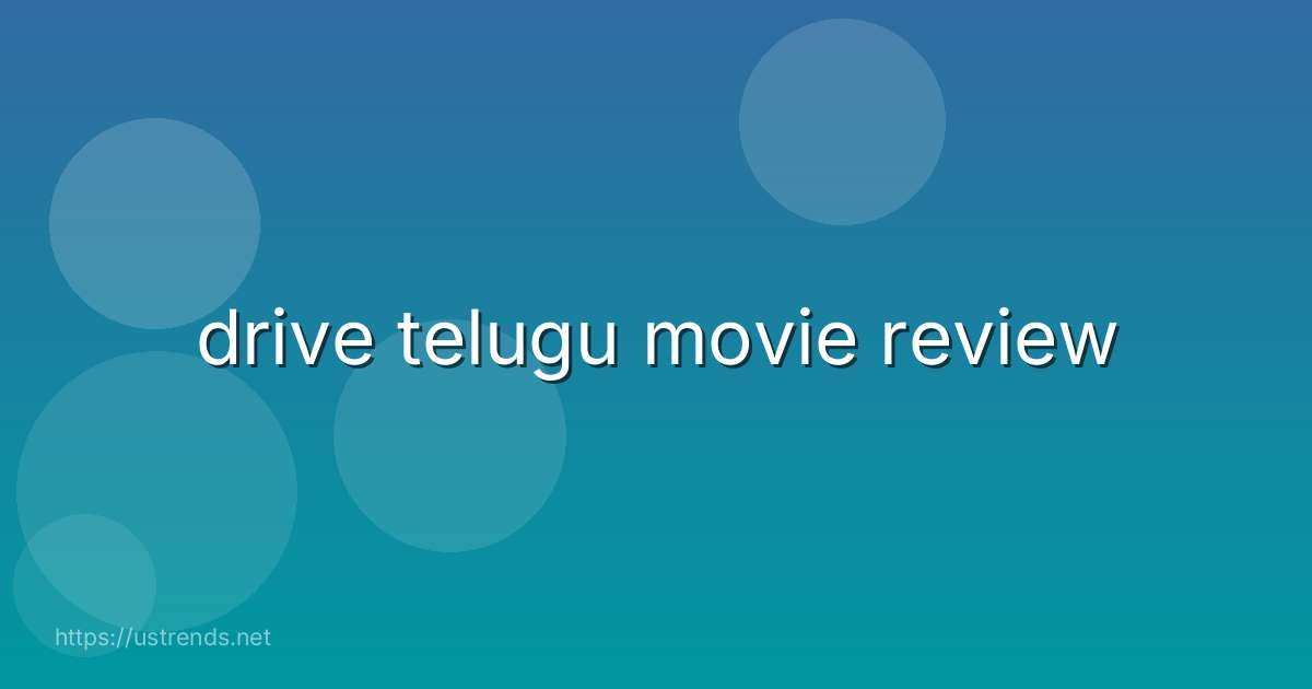 drive telugu movie review