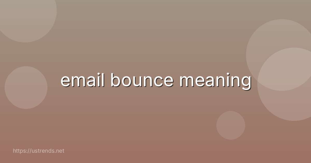 email bounce meaning