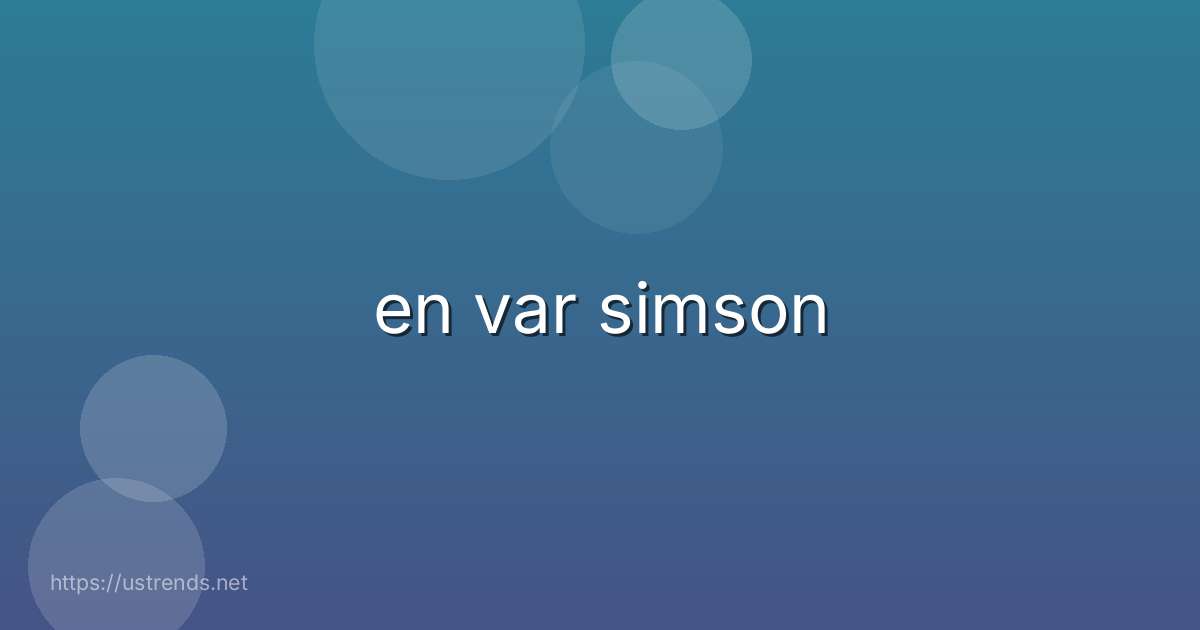 en var simson