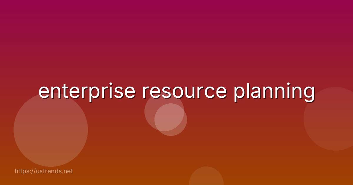 enterprise resource planning