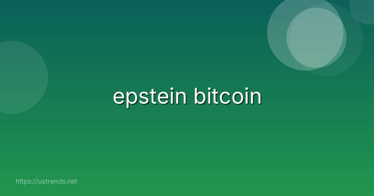 epstein bitcoin