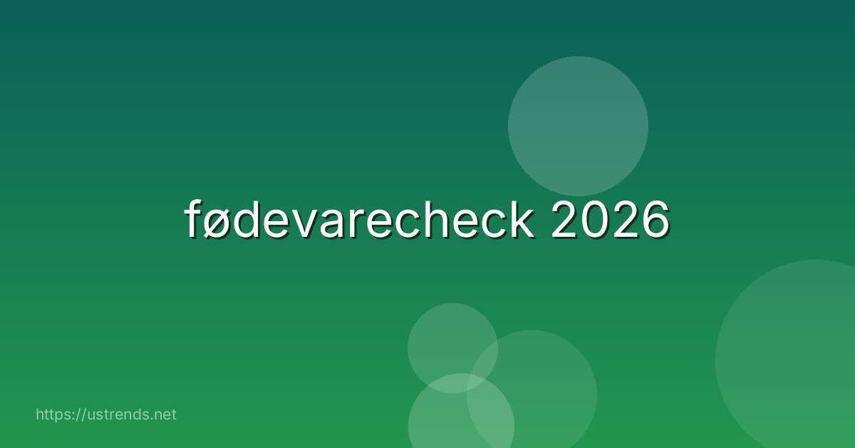 fødevarecheck 2026
