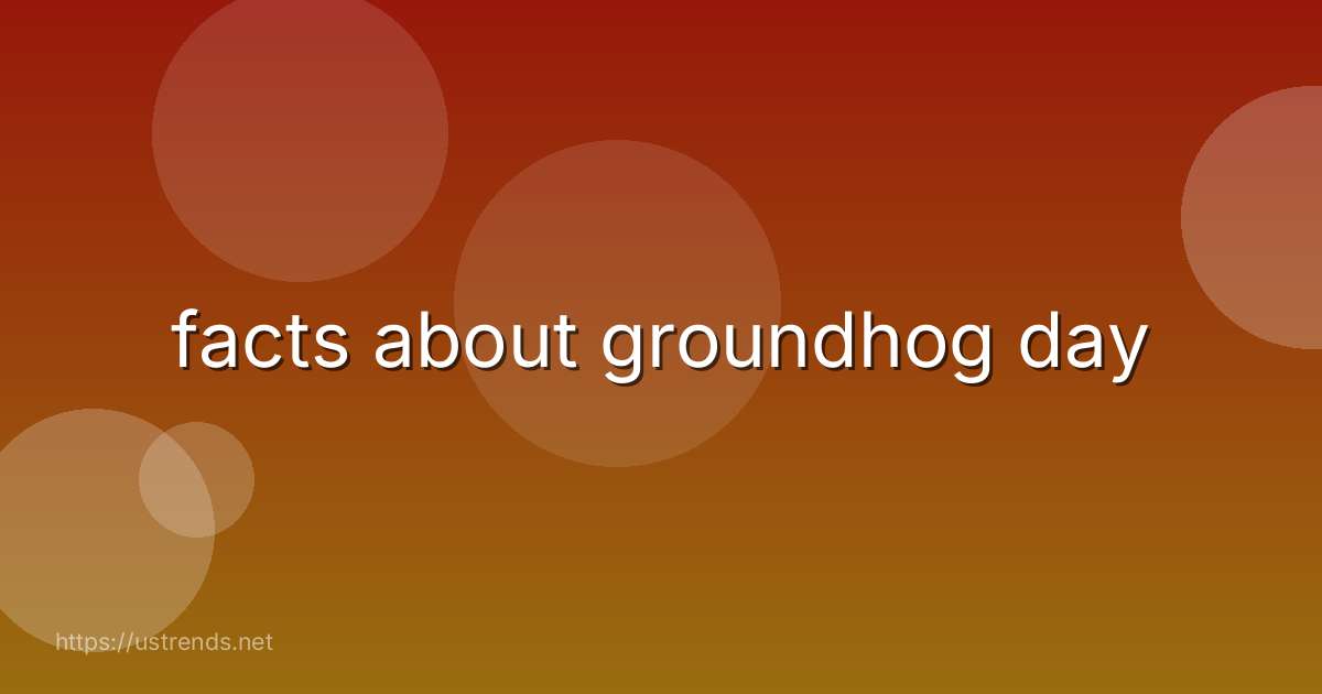 facts about groundhog day
