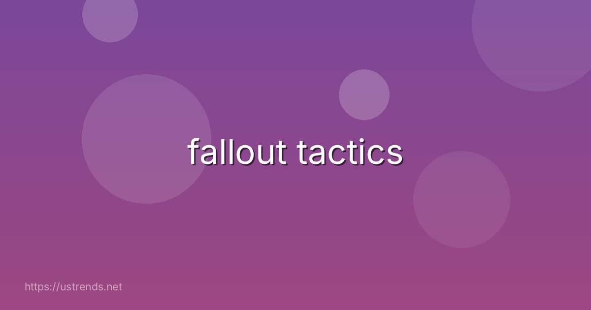 fallout tactics