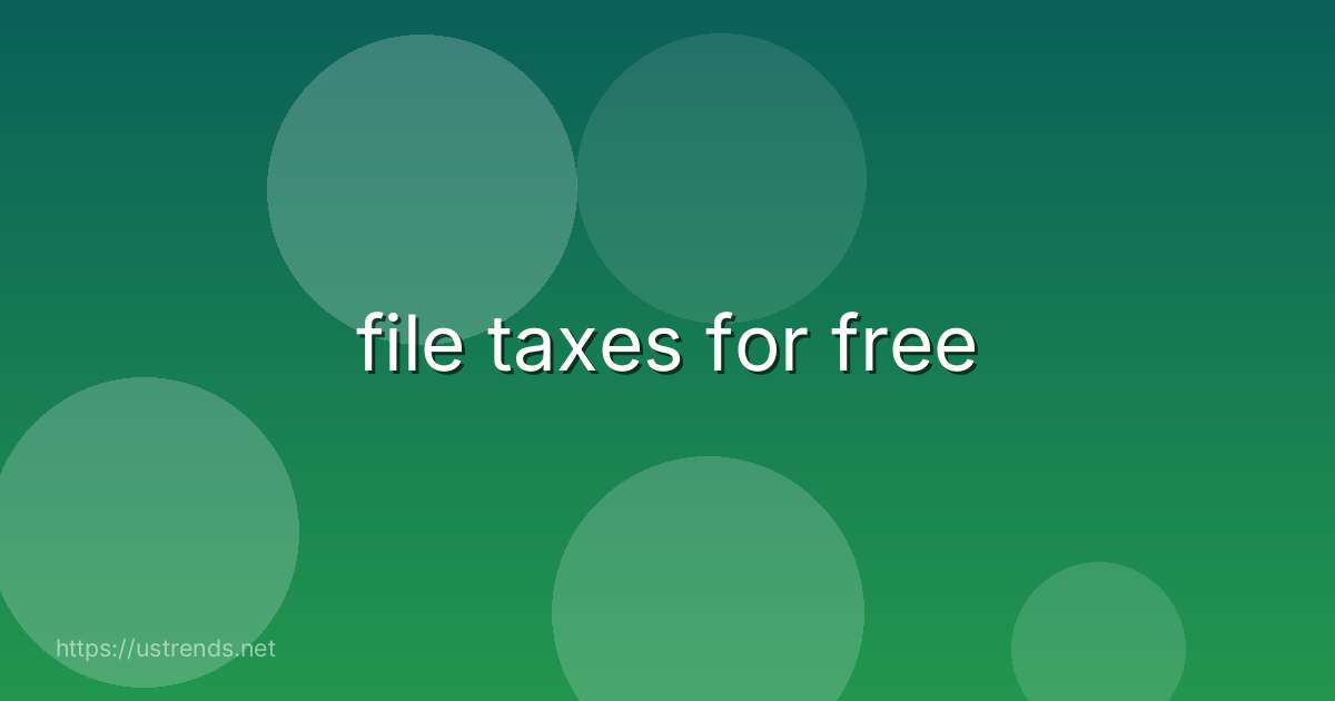 file taxes for free